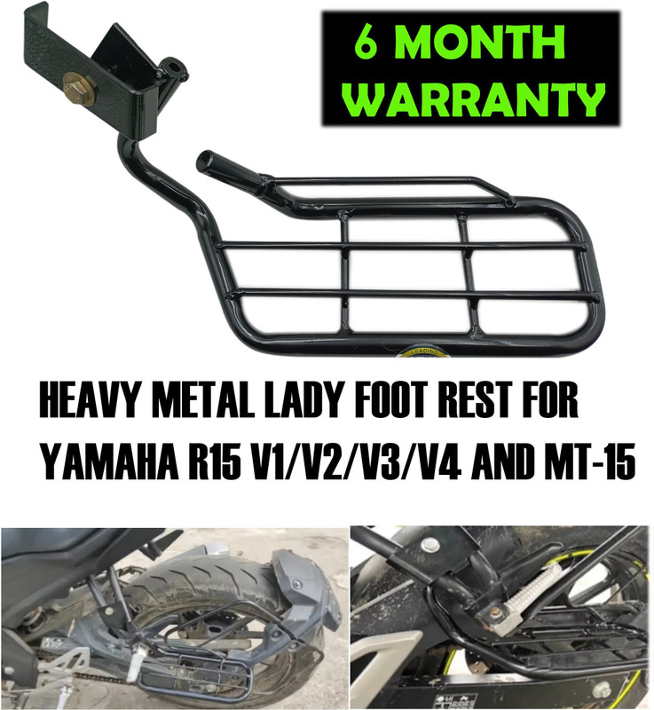 AutoGnix NEW HEAVY METAL FOOTREST FOR YAMAHA MT15 Foot Rest(Black)
