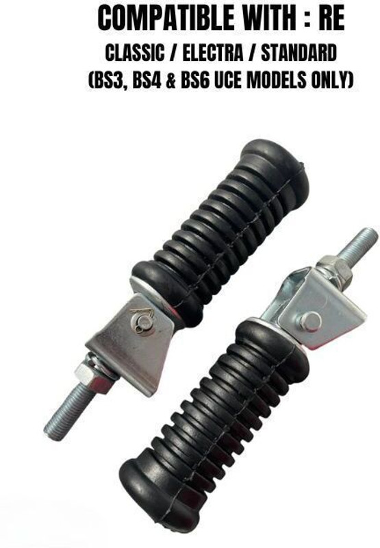 EAZ Rear Footrest for RE Classic, Electra & Standard 350 | UCE (BS3–BS6) | Foot Rest(Black)