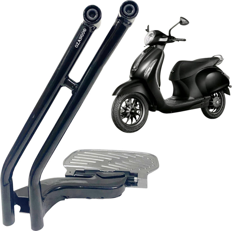 OZANGO Scooty Stylish Heavy Duty Metal Rear Footrest For Chetak 3202 Foot Rest(Black)
