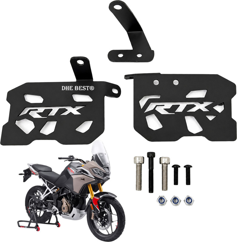 Dhe Best Rear Laser Cut Bike Footrest Motorcycle Footrest for Apache RTX 300 Foot Rest(Black)
