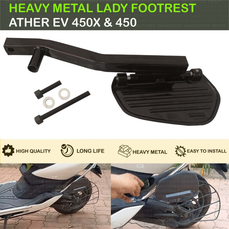 AutoGnix Ladies Footrest Assly. Compatible for Ather 450x & 450 Electric Scooter Foot Rest(Black)