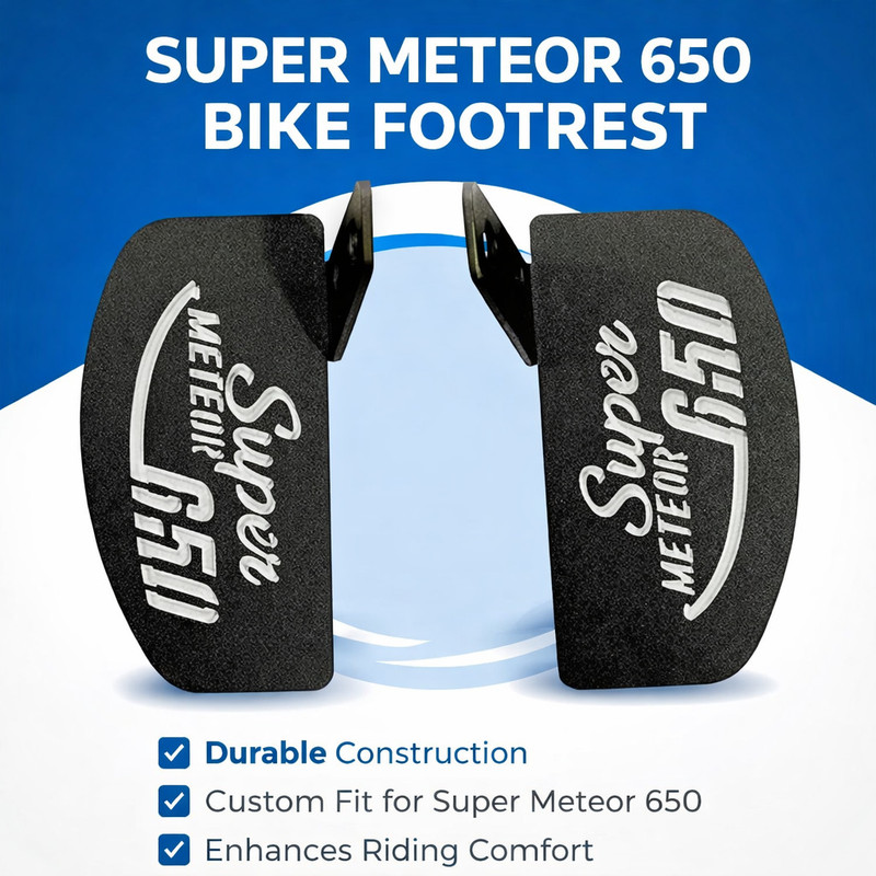 FAHTER AUTO Bike|Foot Rest for RE Super Meteor 650 Model Heavy Metal Foot Rest(Black)