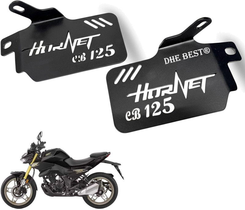 Dhe Best FOOTREST LASER CUTTING Metal Footrest Set for Honda CB 125 Hornet Foot Rest(Black)