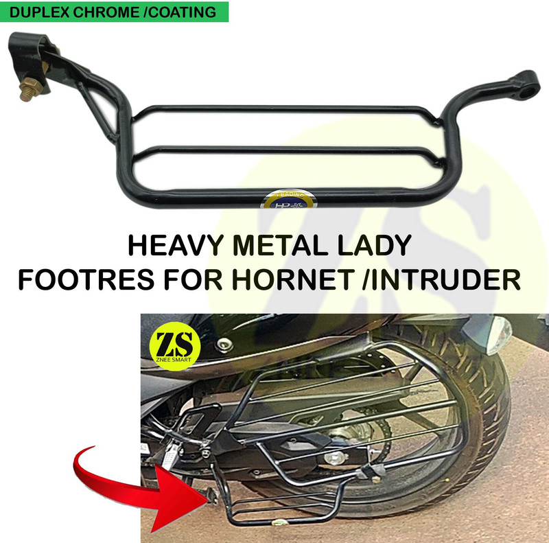 Znee Smart NEW HEAVY METAL FOOTREST FOR HORNET / INTRDUDER Foot Rest(Black)