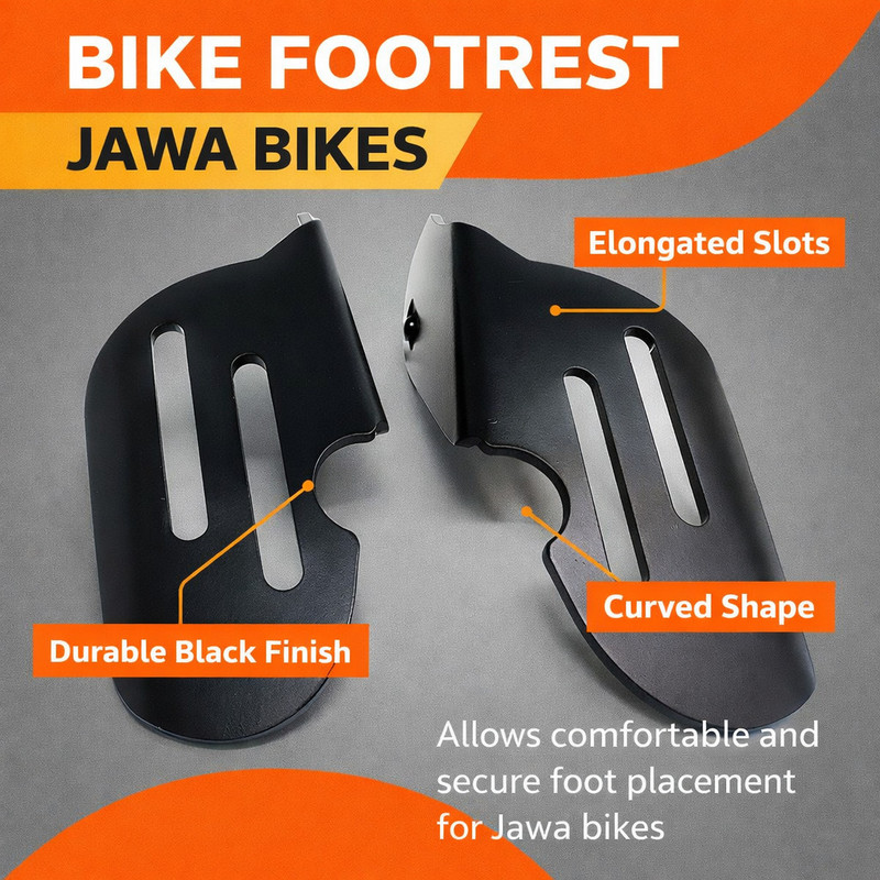 B.K Accessories Bike-Foot Rest for Jawa Model Heavy Metal Foot Rest(Black)