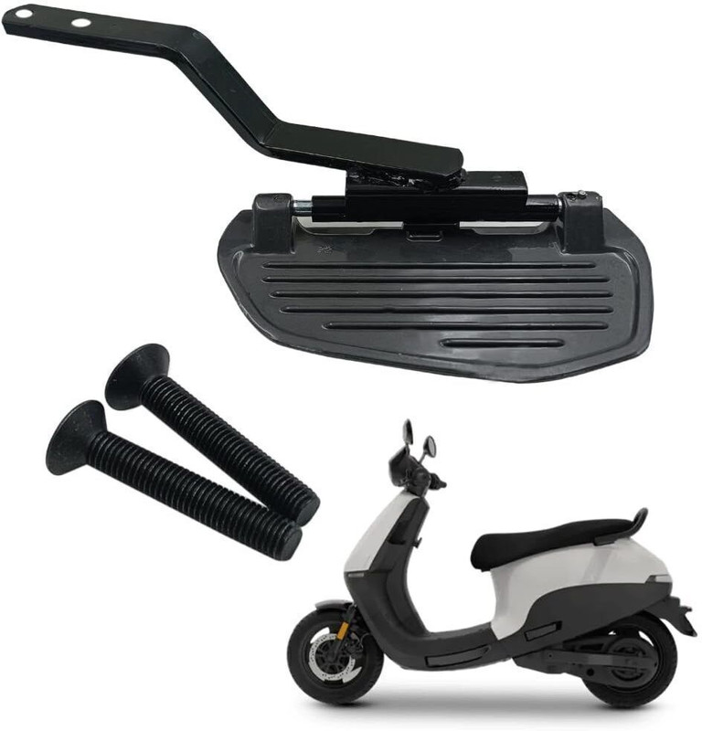 PRAKMO Ola S1X, S1X Plus Gen"3 Footrest Stand (Rear Left) Made Of Heavy Duty Iron Rod Foot Rest(Black)