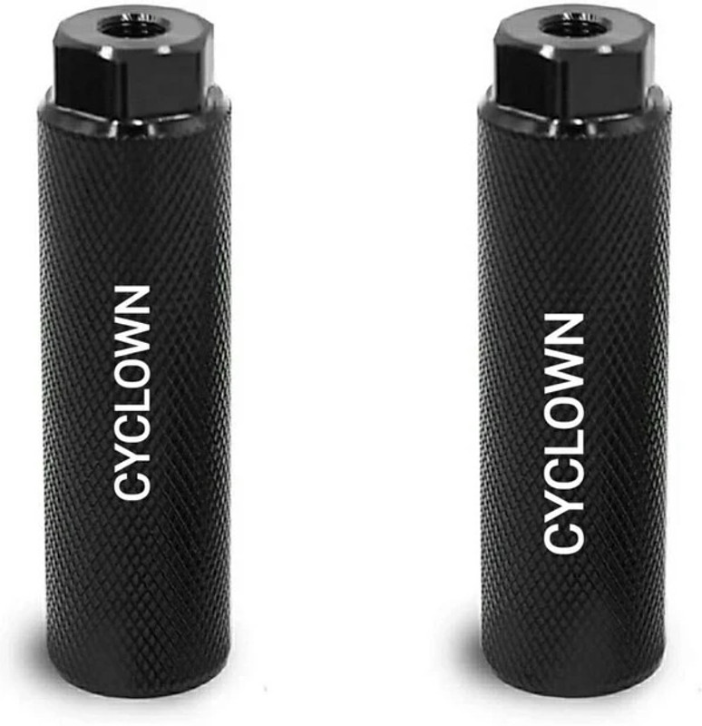 CYCLOWN 2 PCS COOL & STYLISH CYCLE AXLE FOOT REST OR FOOT PEGS Foot Rest(Silver)