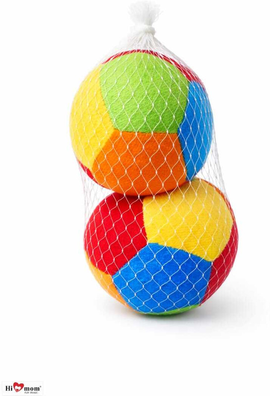 HI MOM Soft Colorful Baby Play Balls Set (Pack of 2) Football Foul Card