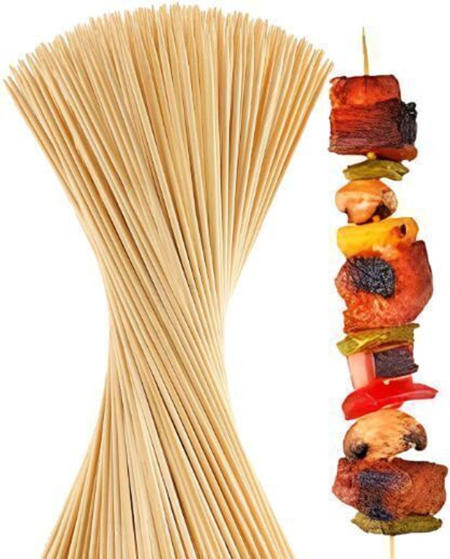 PurelyNatural BBQ Sticks [6 inches, 2.5mm][150 Sticks] Disposable Wooden Serving Fork Set(Pack of 150)