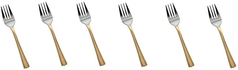 ABNF Copper Fork Spoon Dinner Fork Spoon/Table Fork Spoon Set Copper Serving Fork Set(Pack of 6)