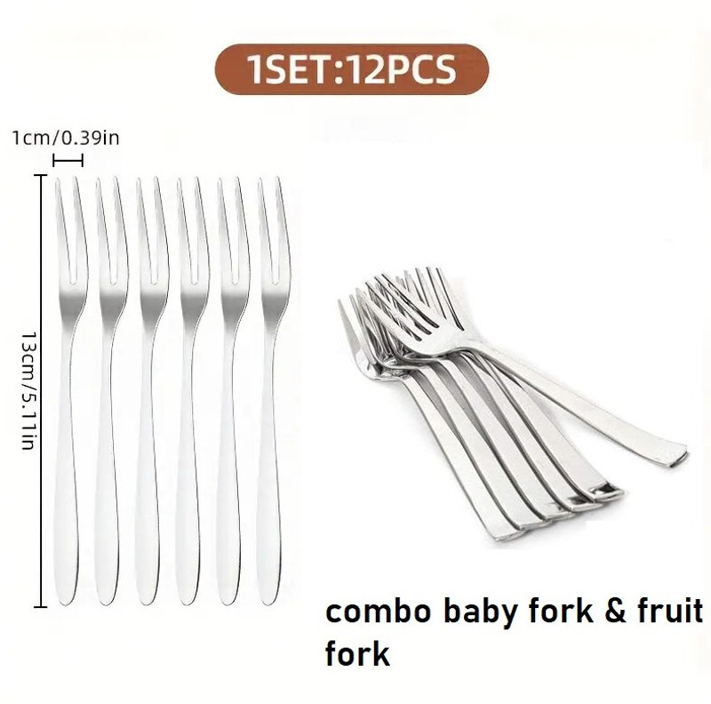 ARSCART gold forks set of 6pc Stainless Steel Serving Fork Set(Pack of 6)