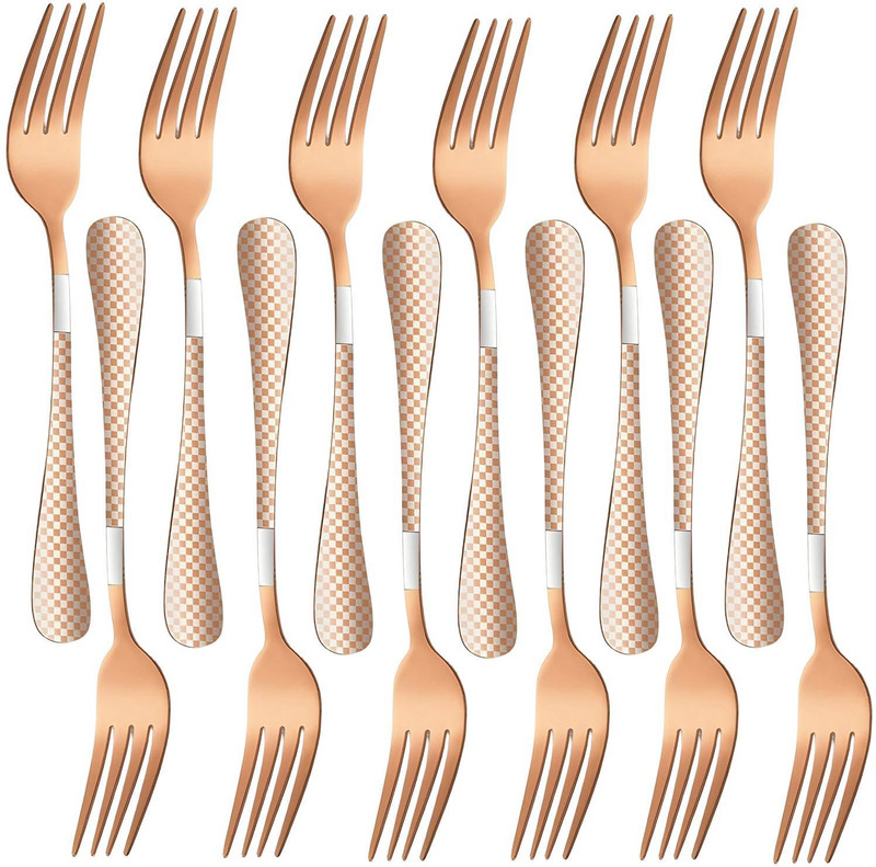 ARSCART for Home, Kitchen or Restaurant, Non-toxic & Mirror Polished 6pc Stainless Steel Serving Fork Set(Pack of 6)