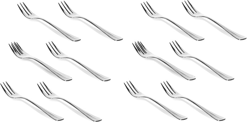 Parage Stainless Steel Fruit Forks, Fruit Picks for Kids, Small Size, Silver Stainless Steel Serving Fork Set(Pack of 12)