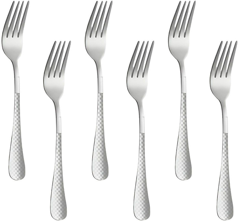 OICIA Nw1_Silver Small Cutlery Forks, Table Forks, Appetizer Fork Stainless Steel Serving Fork Set(Pack of 6)