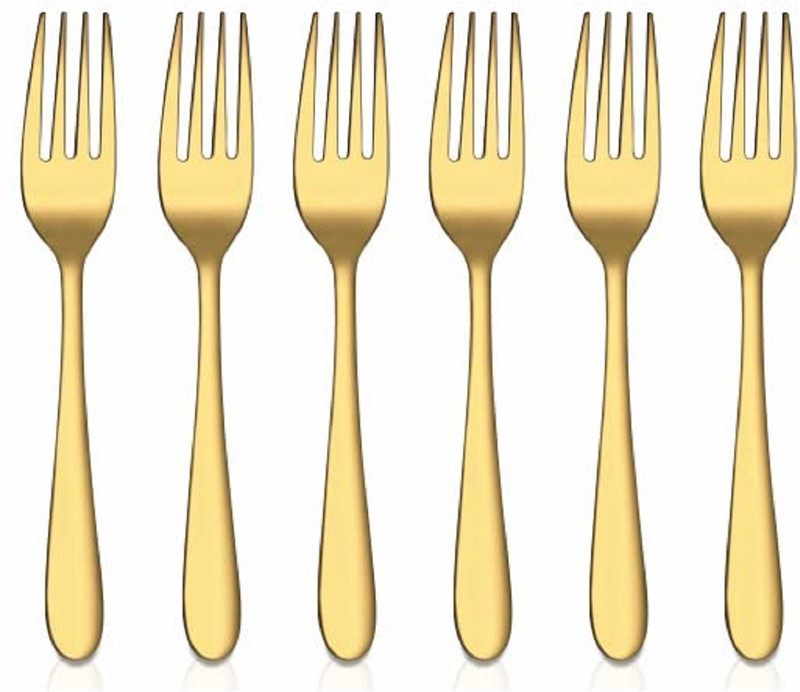 Flisfa Premium Dining Forks Disposable Steel Serving Fork Set(Pack of 6)