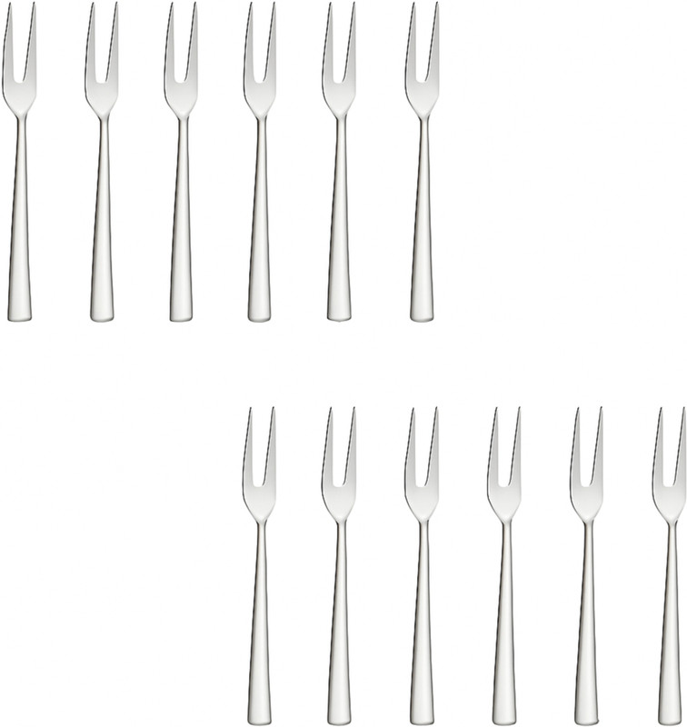 Mkay-Inox 12 Pieces Fruit Forks for Home & Kitchen Stainless Steel Dessert Fork, Fruit Fork Set(Pack of 12)