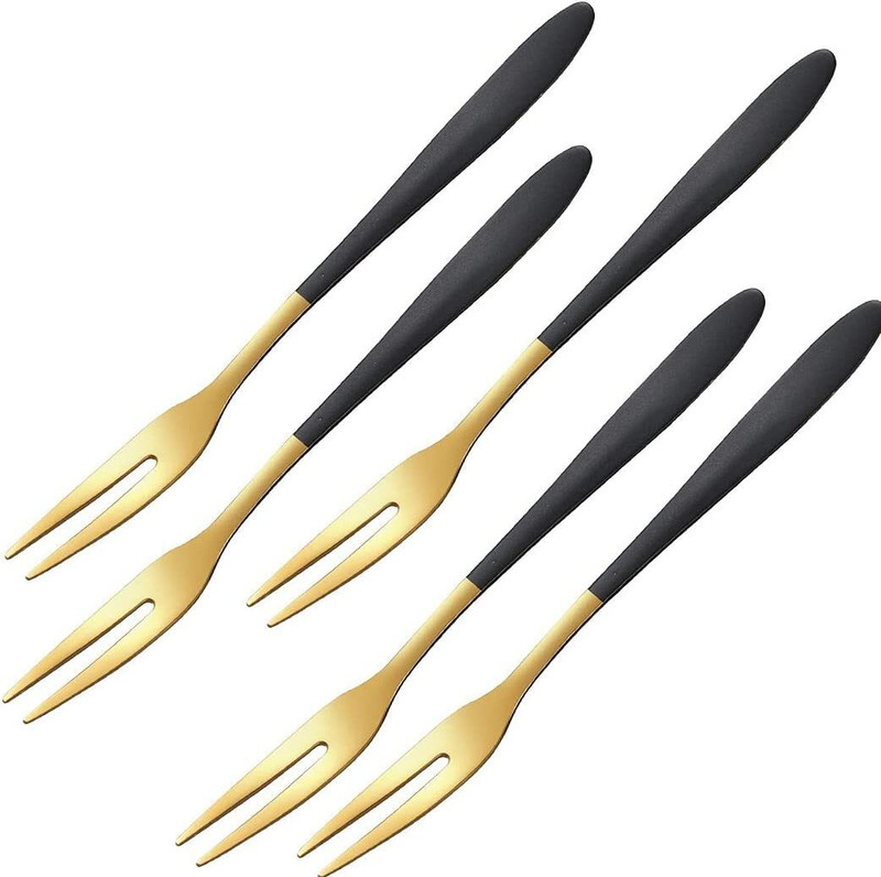 Besillia Stainless Steel Forks Set for Home, Kitchen & Restaurant (Black, 20 Pcs) Stainless Steel Serving Fork Set(Pack of 20)