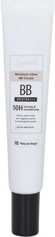 Spawake Moisture Glow BB Cream 02 Natural Beige with SPF27/PA+++,All Skin Types,30g Foundation(Natural Beige, 30 g)