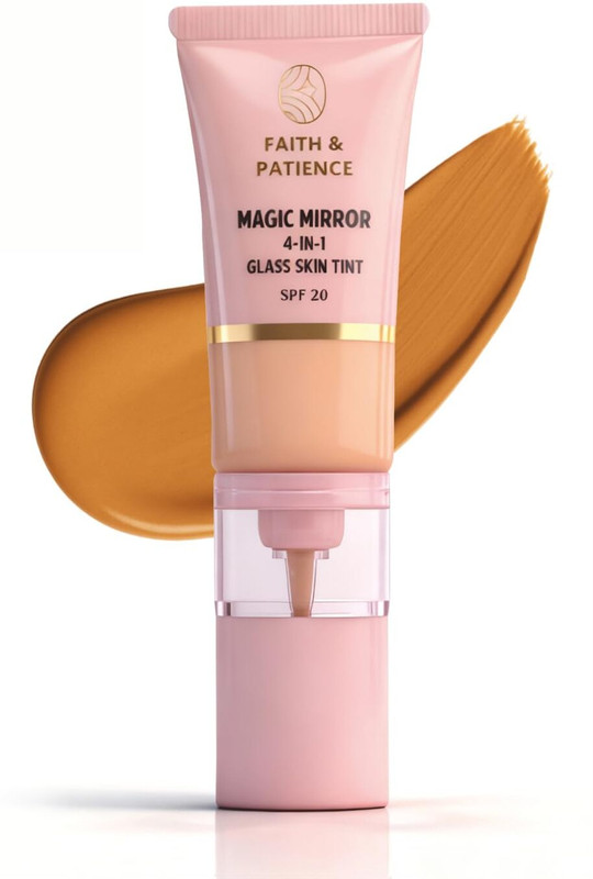 Faith & Patience Magic Mirror 4-in-1 Glass Skin Tint with SPF 20 Foundation(South Side Sassy Shade (Medium Olive), 30 ml)