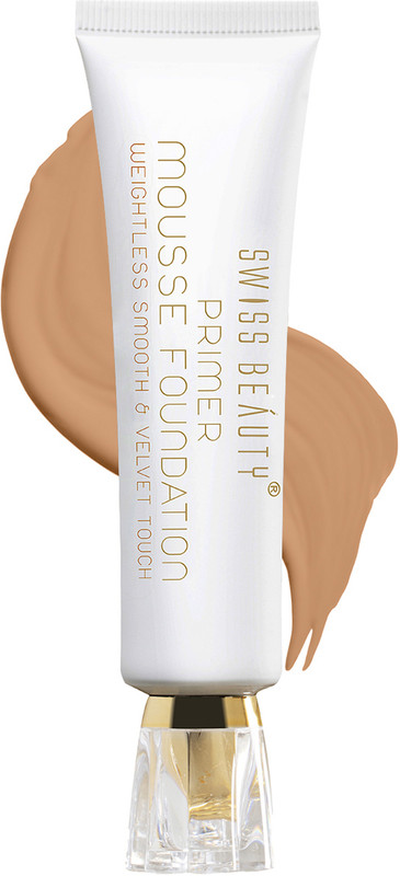 SWISS BEAUTY Primer Mousse Foundation, Weightless Smooth Velvet Touch Face Makeup Foundation(Rose Blush, 30 ml)