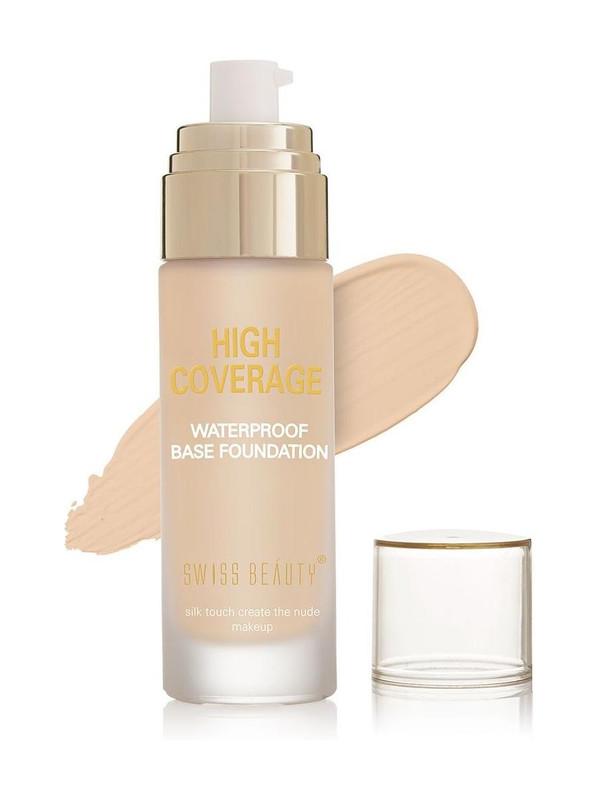 SWISS BEAUTY High Performance Liquid Foundation | Water-Resistant | Dewy | Vit C&Niacinamide Foundation(03 Natural Beige, 55 g)