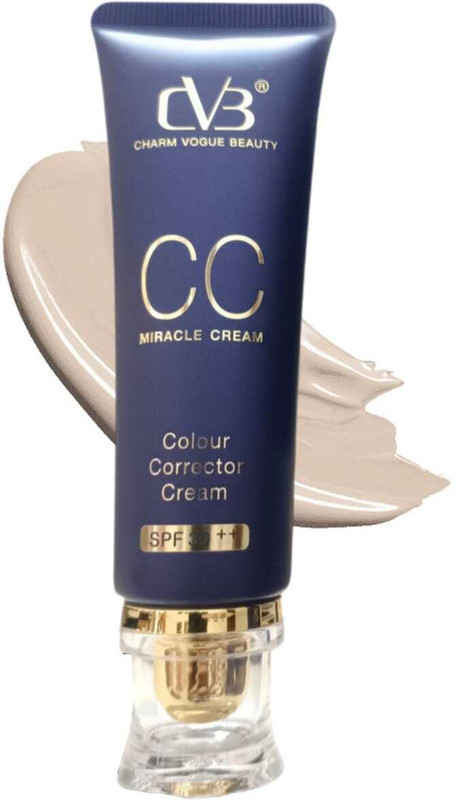 CVB CC Colour Corrector Cream SPF30++ Miracle Cream Foundation(01 White Ivory, 50 g)