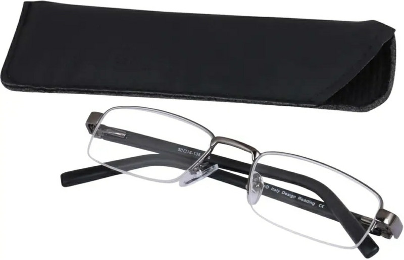 hubofopticals Half Rim (+3.00) Rectangle Reading Glasses(50 mm)