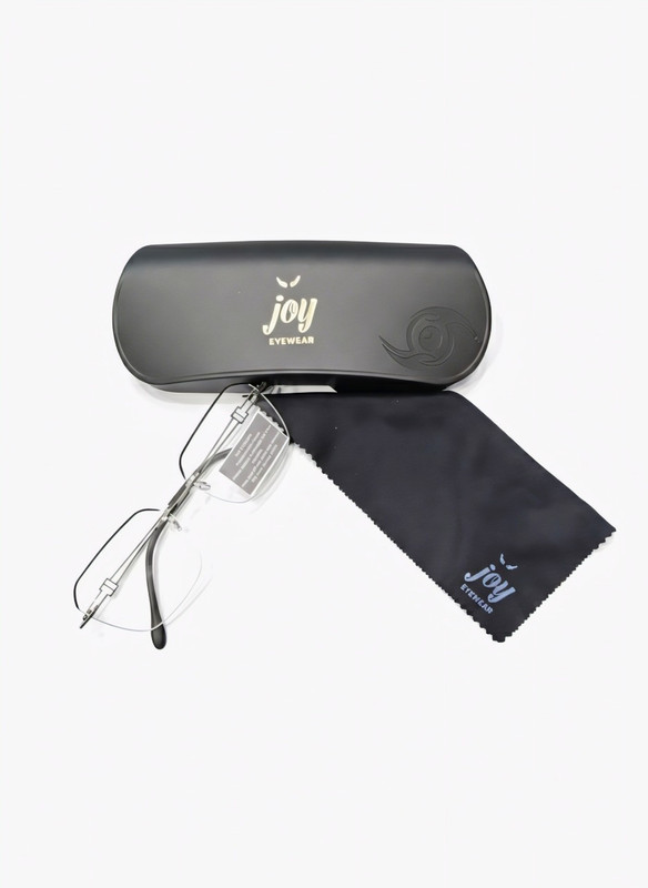 Joy eyewear Rimless (-2.00) Square Reading Glasses(145 mm)