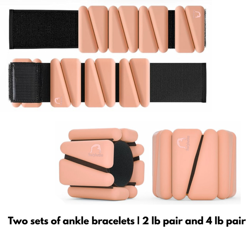 Bodylastics Ankle Weight Peach(2lb) Brown Ankle & Wrist Weight(2 kg)