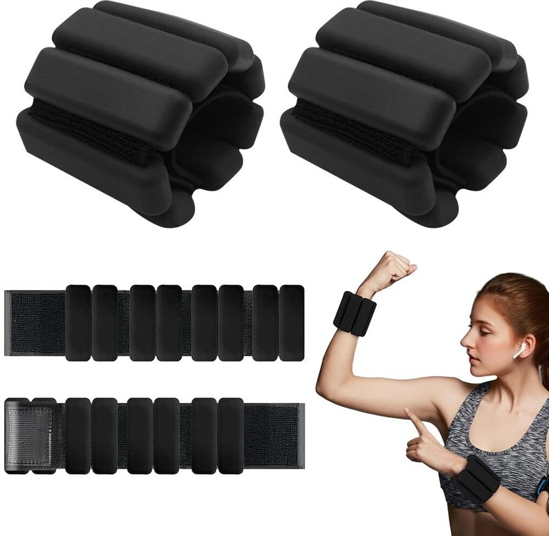 SHREVI IMPEX Wrist and Ankle Weights | Adjustable Wrist Weights & Ankle Weights Black Wrist Weight(0.3 kg)
