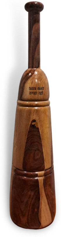TAGDA RAHO India's First Adjustable Sheesham Wood Mugdar/Meel/Clubbell/Karla Kattai/Mudgal Brown Indian Clubs(10 kg)