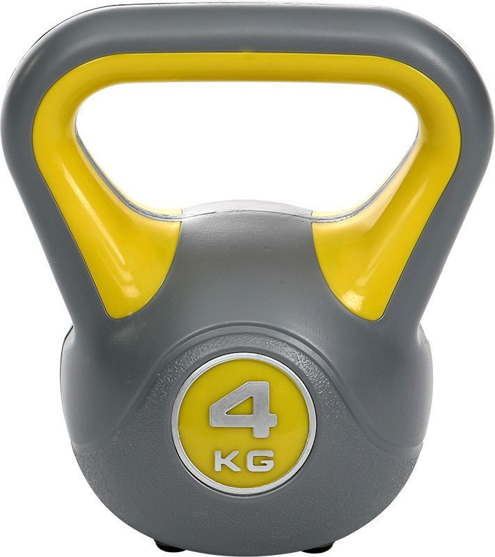 COUGAR Plastic Premium Kettle bell Free Weight, For Home and Gym Fitness Strength Yellow Kettlebell(4 kg)