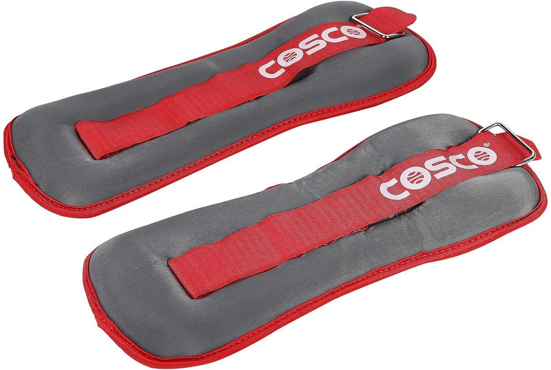 cosco fitness Ankle Weight, 1Kg x 2 Resistance Exercise, Wrist Ankle, Fitness Band Grey Ankle Weight(1 kg)