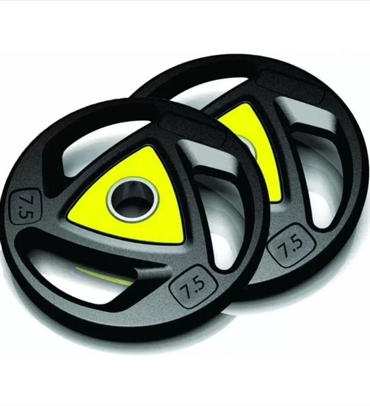 Sports Era 15 kg VIVA Weight Plates - a Pair of 7.5 kg (50MM- Hole Diameter, 7.5X2 = 15 kg Multicolor Weight Plate(15 kg)