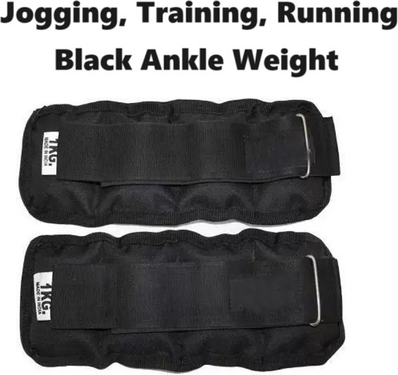 bulls fitness Black 2kg pair (2 pc x2kg ) Black Ankle & Wrist Weight, Ankle Weight(2 kg)