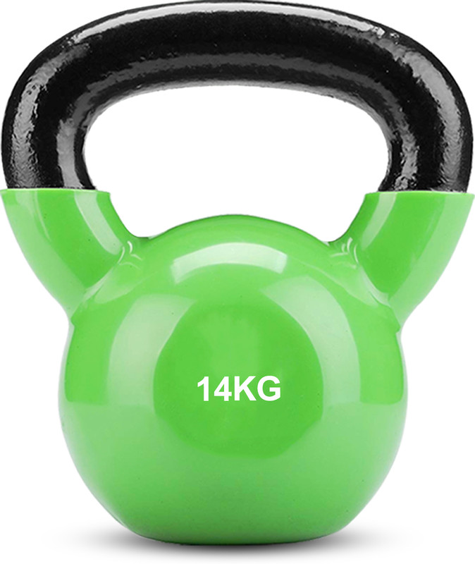 SPORTSLAB Coated Solid Kettlebell Green Kettlebell(14 kg)