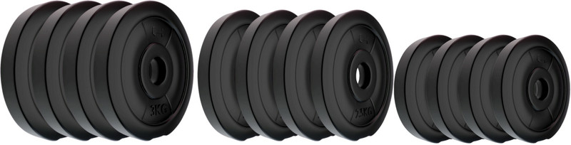 Adrenex by Flipkart 26 kg 26kg Combo PVC (3 Kg X 4 + 2.5 Kg X 4 + 1 Kg X 4) Home Gym Combo