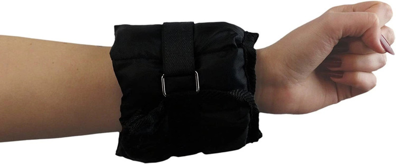 SPORTOFISTA ® Wrist/Ankle Weights Sand Bags Black Ankle & Wrist Weight(1 kg)