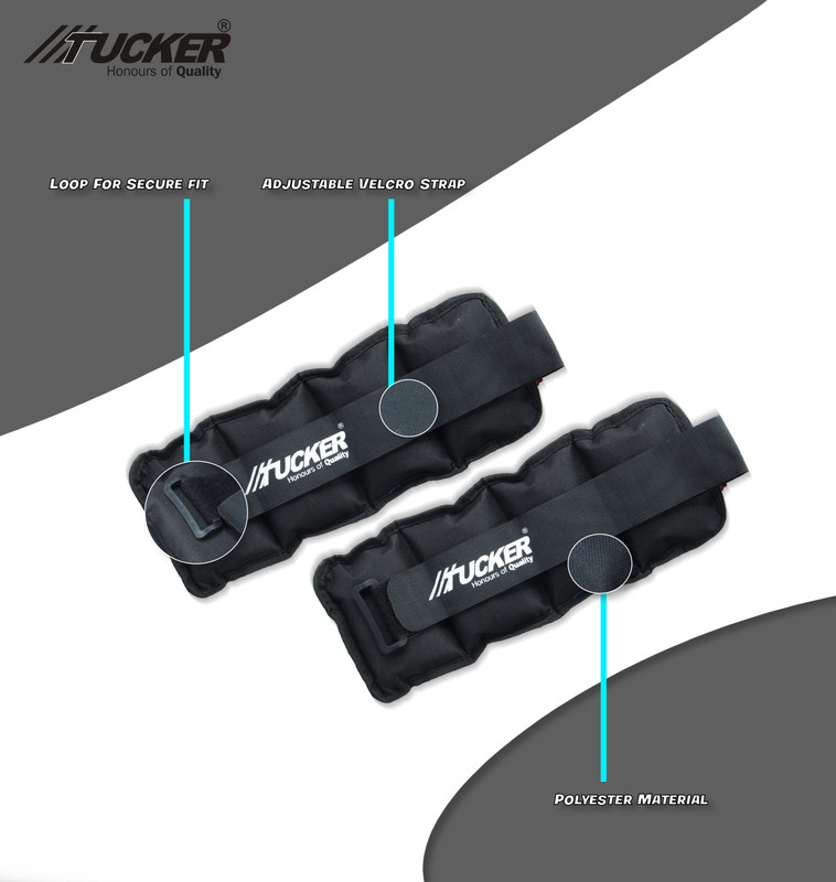 Tucker 0.5KG x 2 Pc Black Ankle & Wrist Weight Best Quality Black Ankle & Wrist Weight Black Ankle & Wrist Weight(0.5 kg)