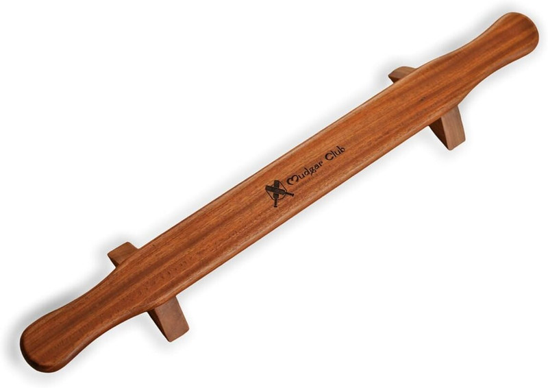 Mudgar Club Shena Push-Up Board | Handcrafted with Premium African Mahogany Wood Brown Indian Clubs(1 kg)