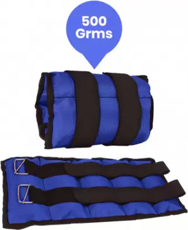 bulls fitness Weight Band 500 G X 2 Resistance Exercise Wrist Ankle Fitness Band Blue Blue Ankle Weight(0.5 kg)