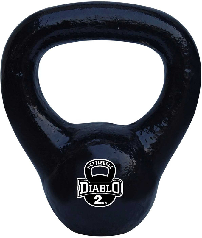 DIABLO Premium Fitness Solid Cast Iron Kettlebell Weights (8kg) Black Kettlebell(8.32 kg)