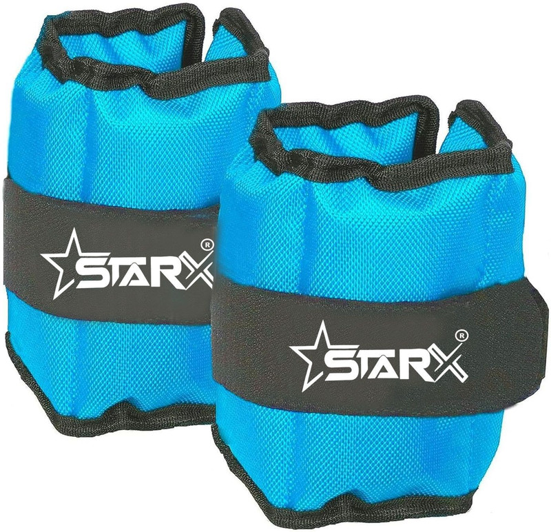 STARX Adjustable Ankle Weights 2KG For Fitness | Walking | Running | Home Workouts | Black Ankle Weight(2 kg)