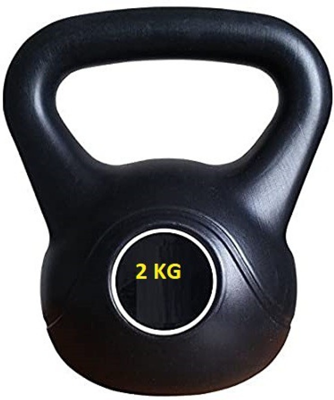GYM KART (2KG) Kettle bell Home & Gym Fitness Workout Black Kettlebell(2 kg)