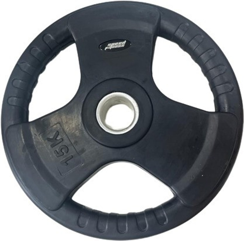 speedfitness 30 kg Speed Fitness Rubber Coated & Integrated Metal Grip - Black Weight Plate 30 kg Home Gym Combo