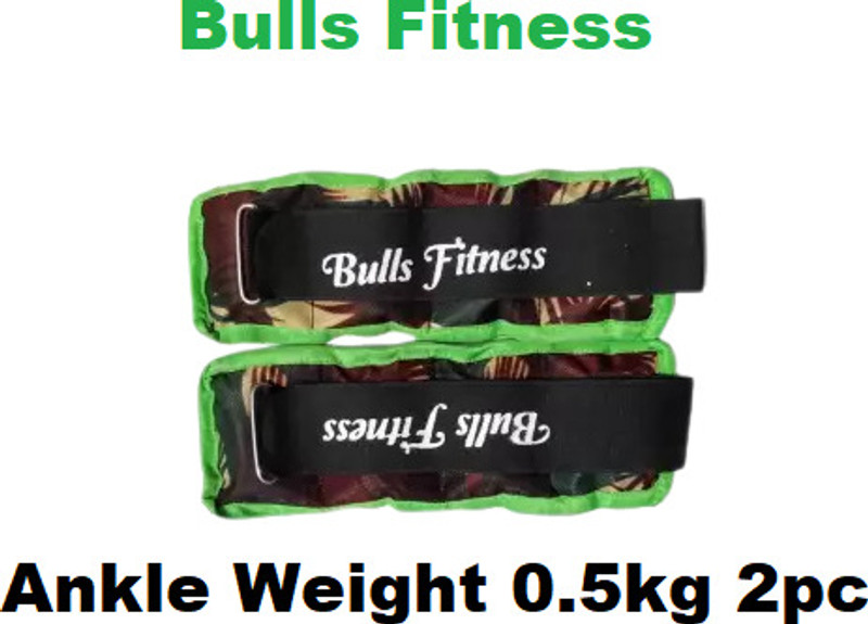 bulls fitness MAX ankle weight 0.5kg x 2Pc Black Ankle & Wrist Weight(0.5 kg)