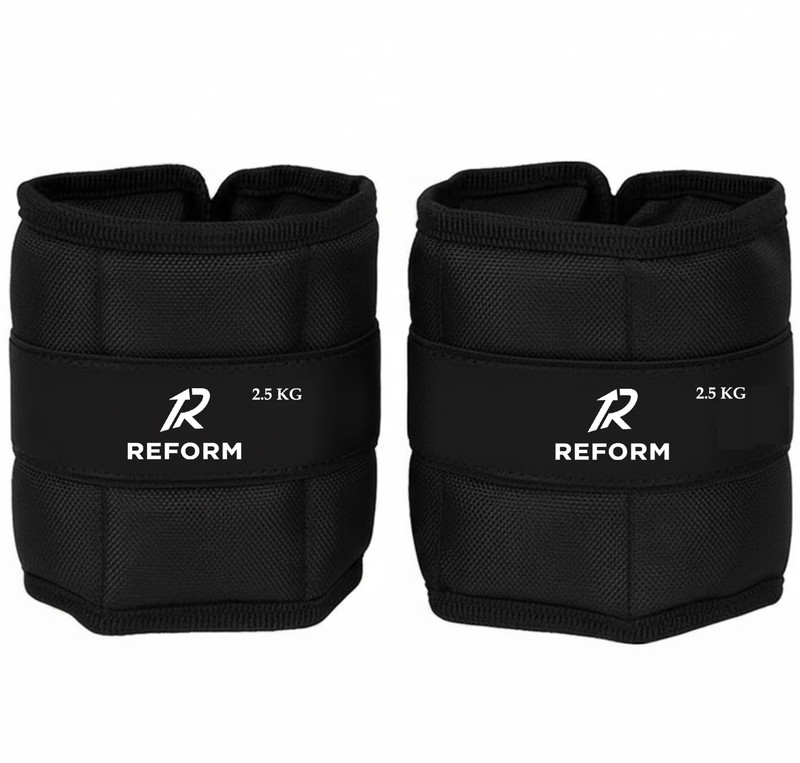 Reform Ankle weight Running,Jogging,Cycling,Sand Filled,For Both Men And Women,2.5kg Black Ankle & Wrist Weight(2.5 kg)
