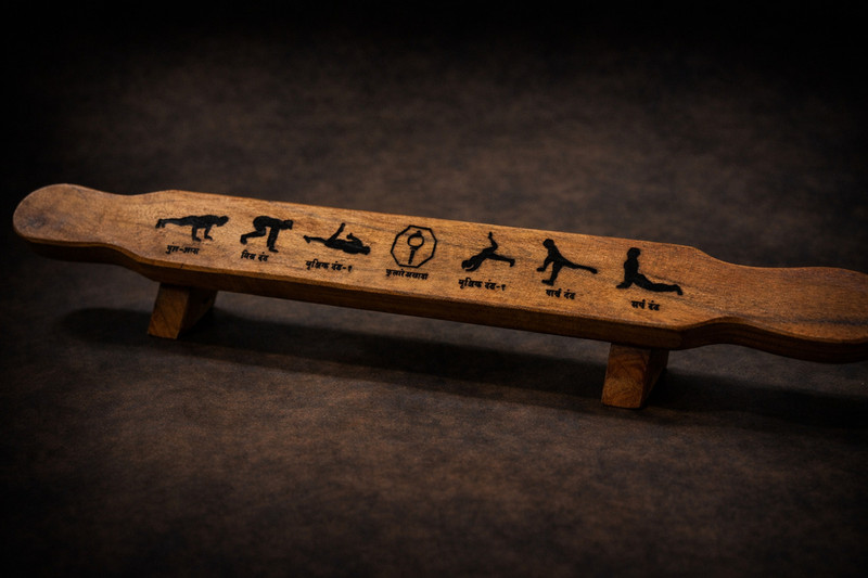 PHULARE AKHADA Shena Push-Up Board 75cm Brown Indian Clubs(1.6 kg)
