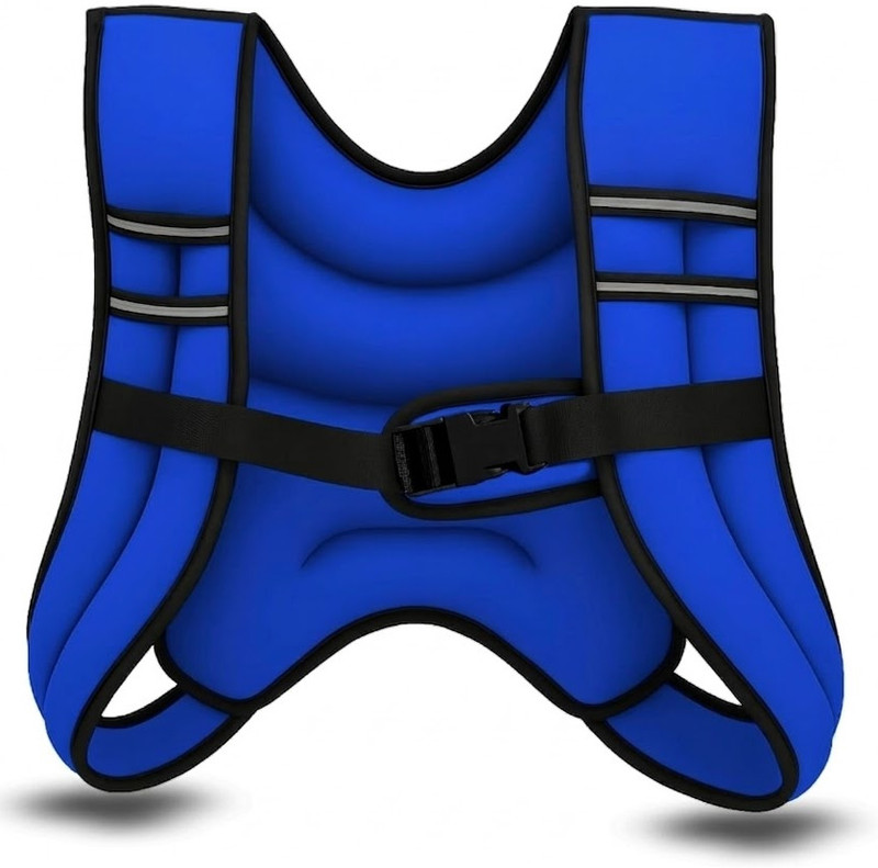 HOSPIKART 10 KG Neoprene Weighted Vest for Men & Women – Durable & Comfortable Blue Weight Vest(5 kg)