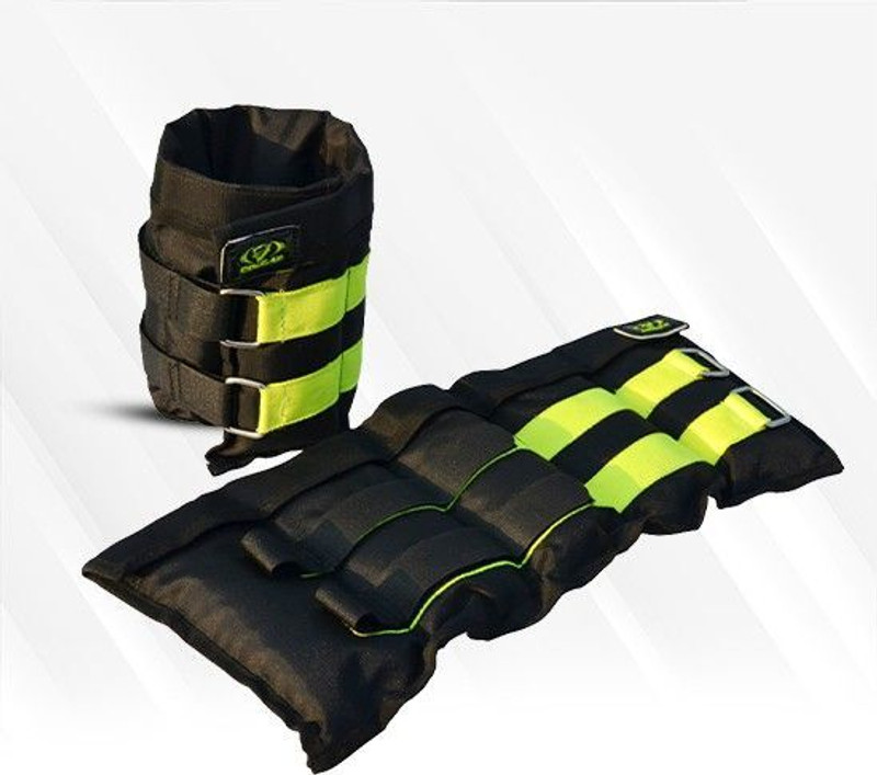 COUGAR Ankle Weight , Leg Weight / Hand Weight , Weight Cuff 1 Kg Pair Adjustable Black, Yellow Ankle & Wrist Weight(1 kg)